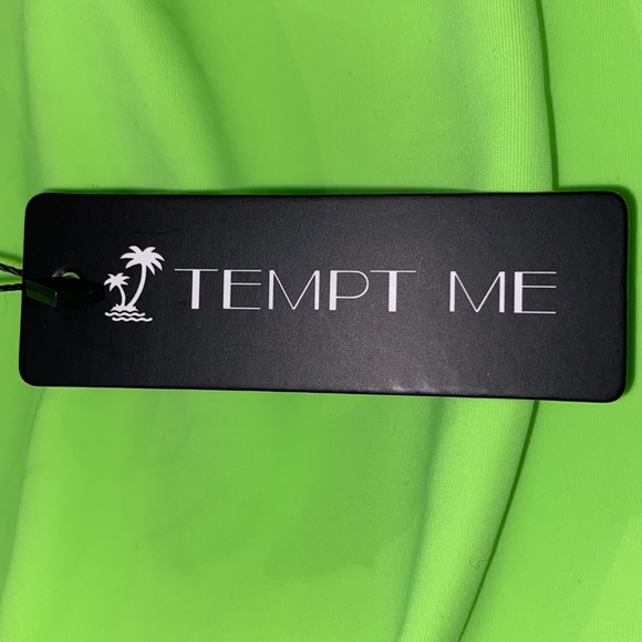 Tempt Me Women Sexy Cutout One Piece Tummy Control Halter Neon Swimsuit Size XL - Picture 8 of 12